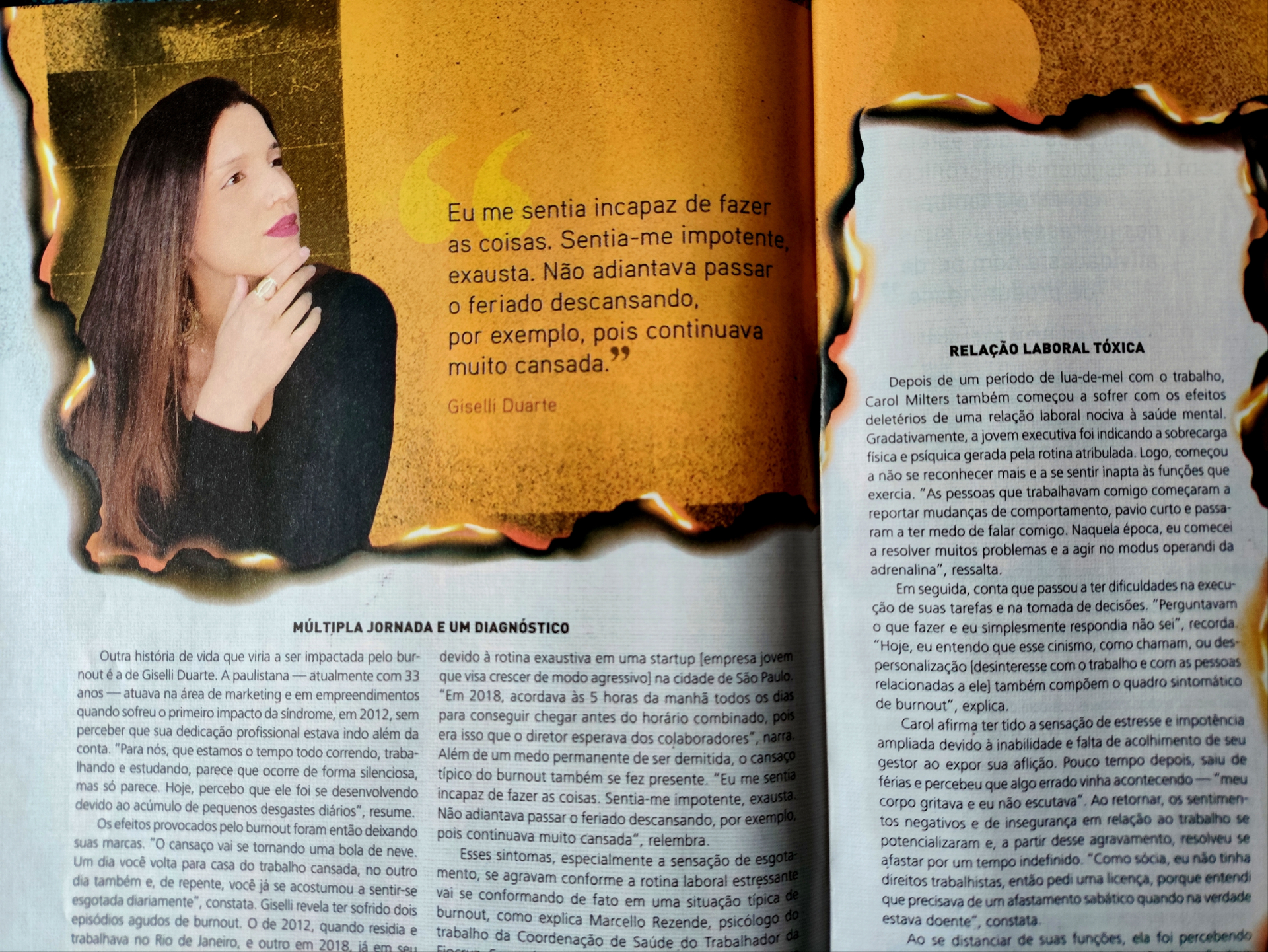 Entrevista de Giselli Duarte à Revista Radis (Fiocruz) sobre burnout